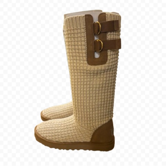 COPY - UGG CLASSIC SOLENE TALL WOMAN’S SIZE 7 NIB CRÈME - Picture 2 of 5